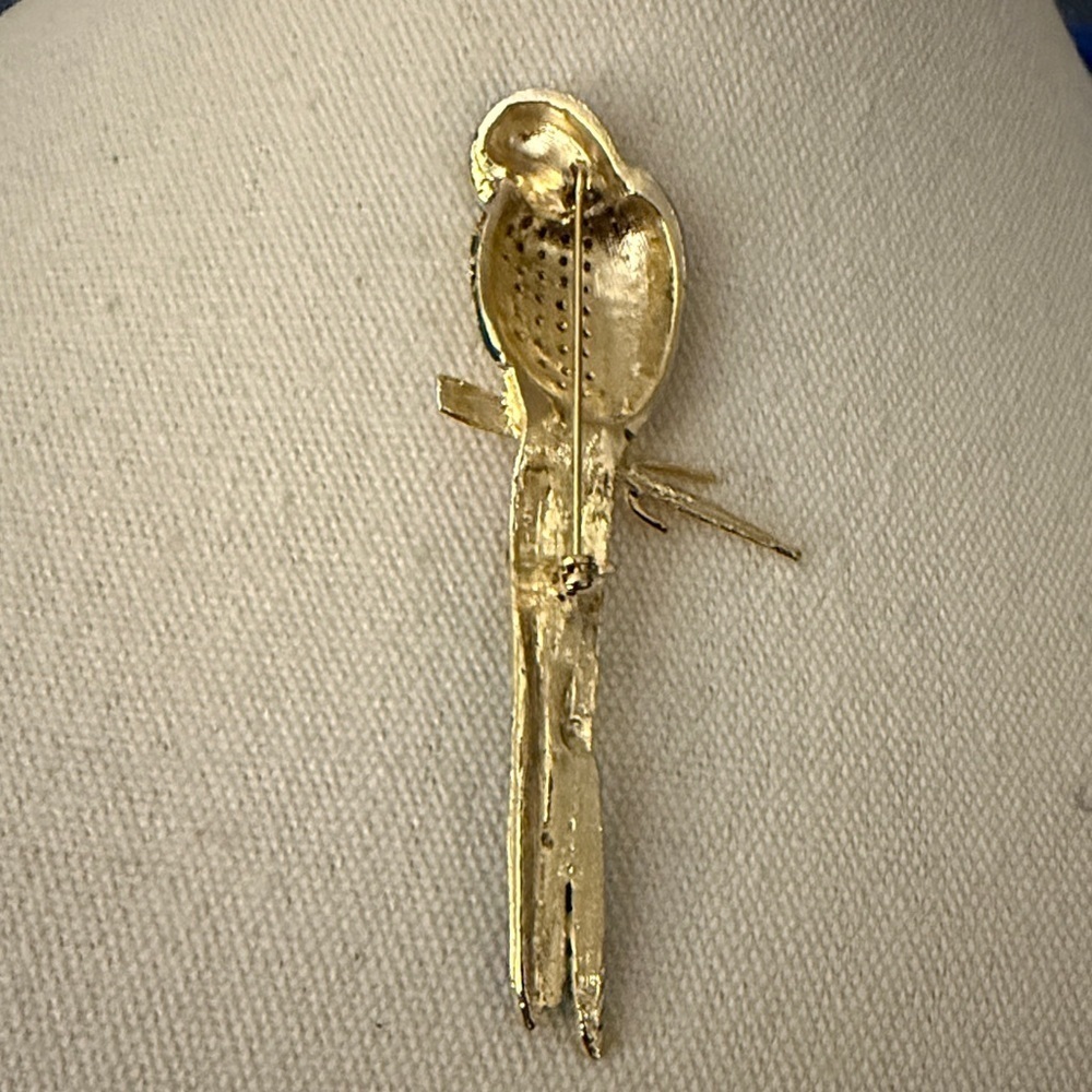 Vintage Figural Parrot Brooch Enamel & Rhinestone.
Circa 1990’s. - Picture 6 of 6